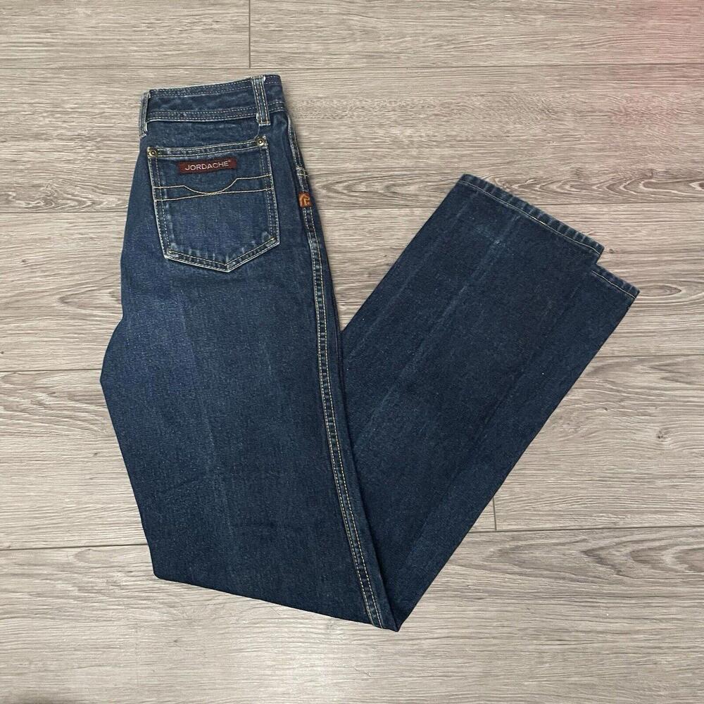 Vintage Jordache Jeans Womens Blue Denim Straight Jeans 70s 80s ( 26x30 )